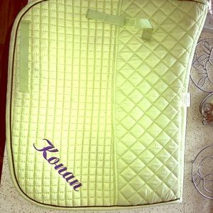 Lime green/purple PRI double back saddle pad